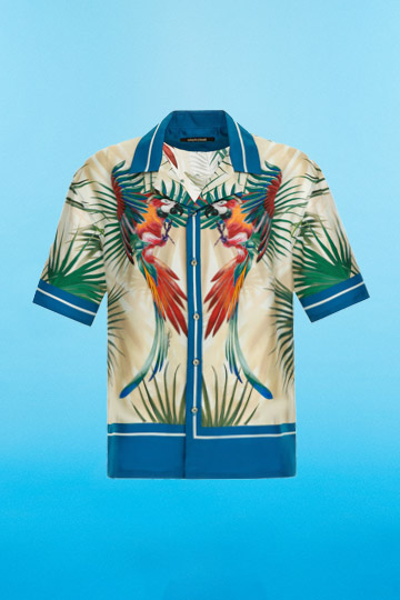 Short-sleeve Parrot print shirt